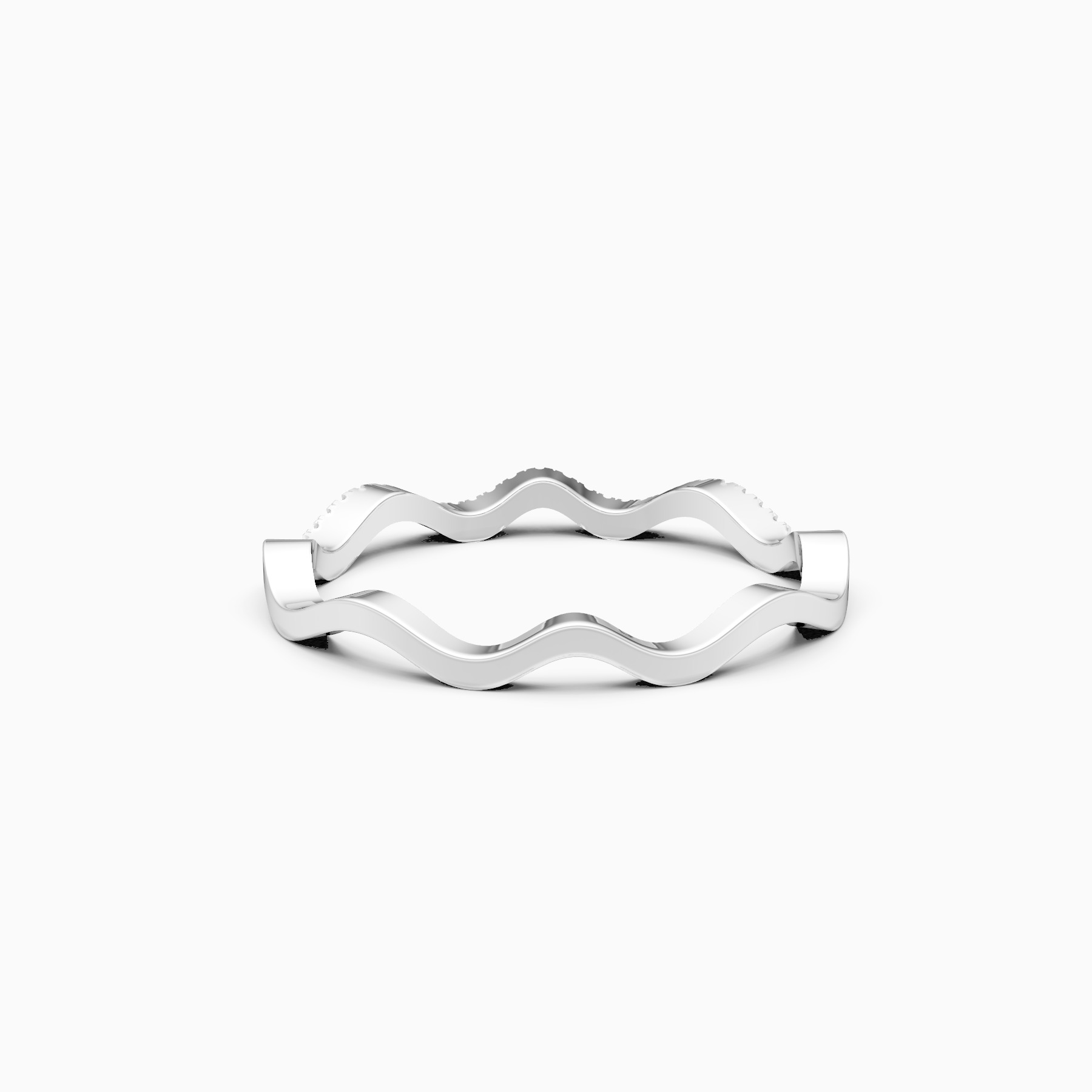 Lavish Wave Diamond Eternity Wedding Band